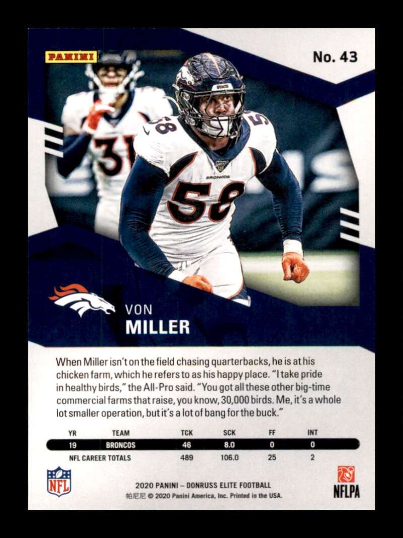 Load image into Gallery viewer, 2020 Donruss Elite Green Von Miller #43 Image 2
