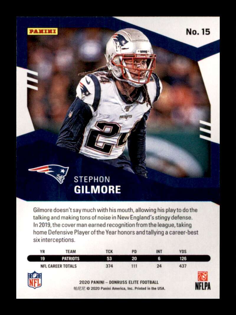 Load image into Gallery viewer, 2020 Donruss Elite Green Stephon Gilmore #15 Image 2
