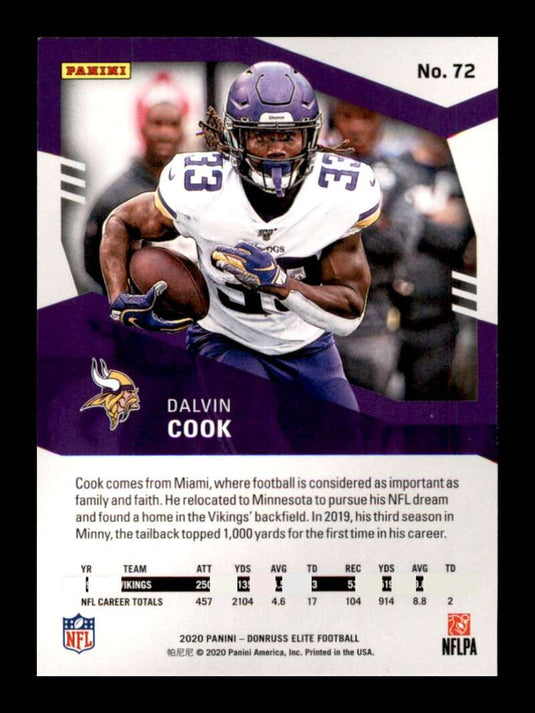 2020 Donruss Elite Green Dalvin Cook 