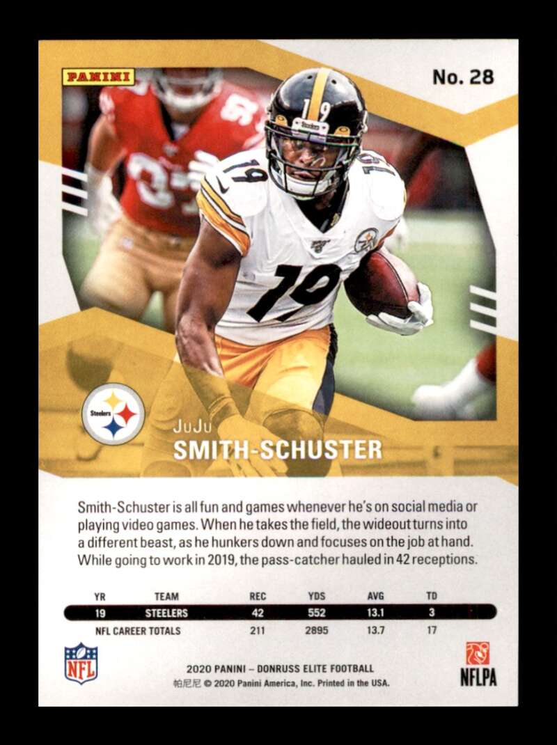 Load image into Gallery viewer, 2020 Donruss Elite Green JuJu Smith-Schuster #28 Image 2
