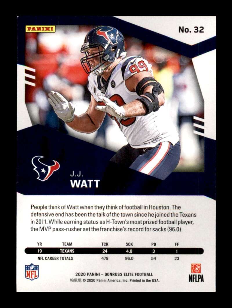 Load image into Gallery viewer, 2020 Donruss Elite Green J.J. Watt #32 Image 2
