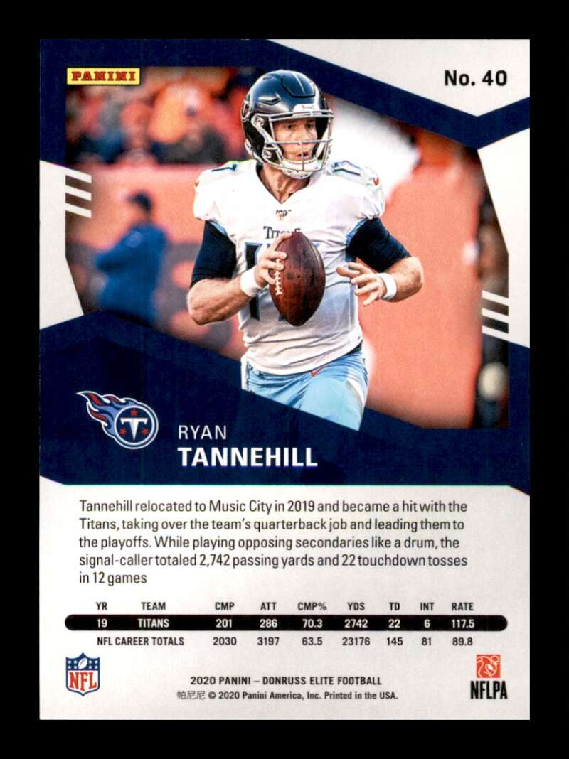 Load image into Gallery viewer, 2020 Donruss Elite Green Ryan Tannehill #40 Image 2
