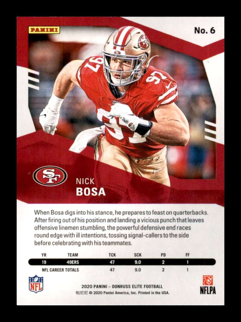 Load image into Gallery viewer, 2020 Donruss Elite Green Nick Bosa #6 Image 2
