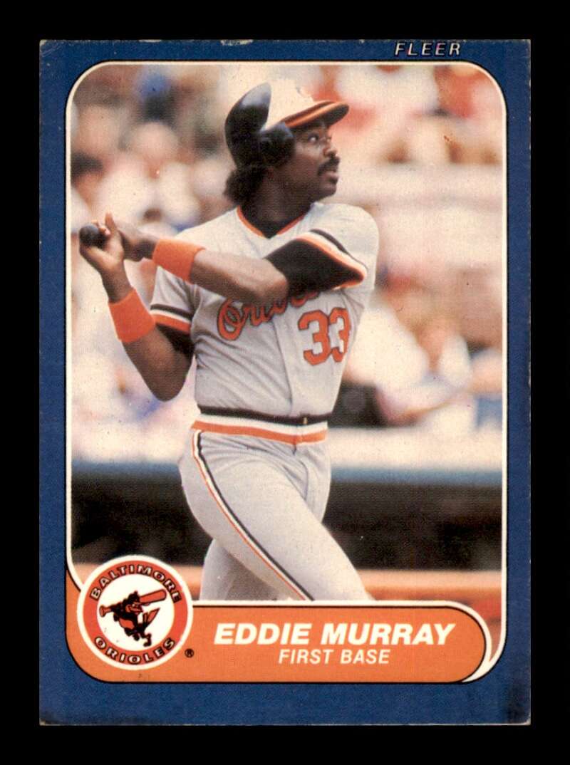 Load image into Gallery viewer, 1986 Fleer Eddie Murray #282 Baltimore Orioles Image 1
