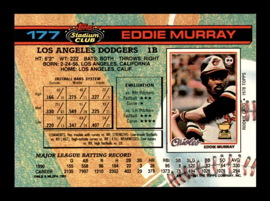 1991 Topps Stadium Club Eddie Murray