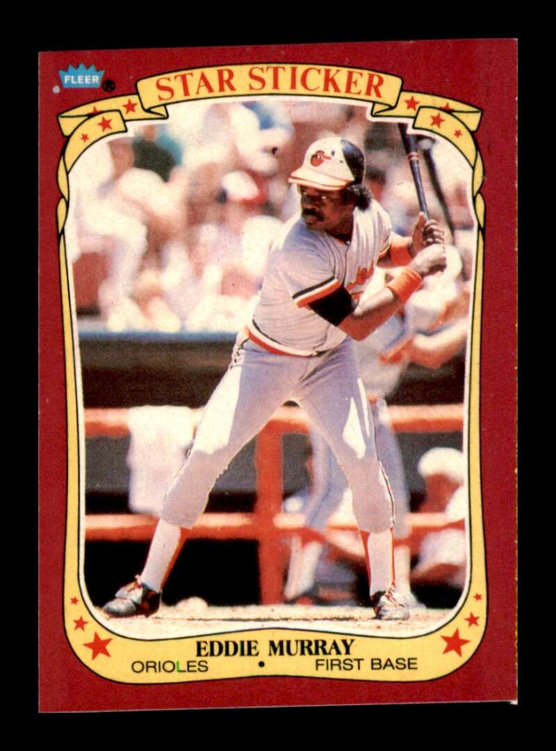 Load image into Gallery viewer, 1986 Fleer Star Stickers Eddie Murray #81 Baltimore Orioles Image 1
