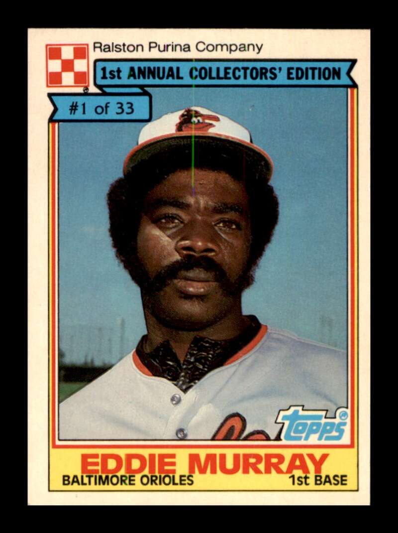 Load image into Gallery viewer, 1984 Topps Ralston Purina Eddie Murray #1 Baltimore Orioles Image 1
