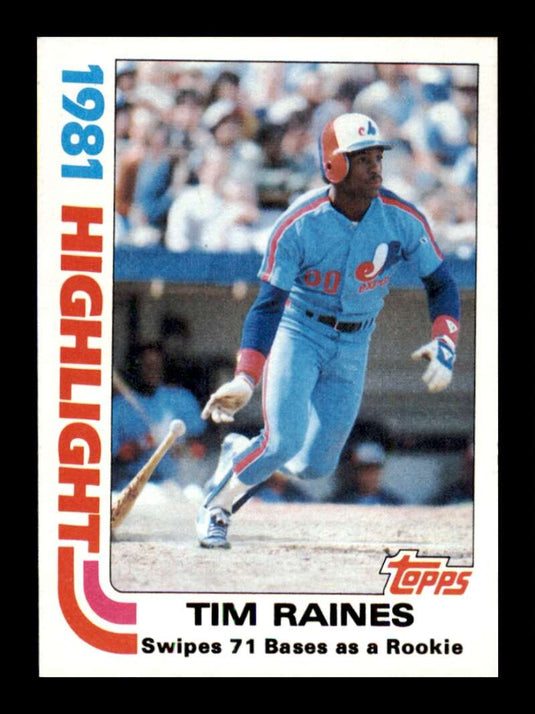 1982 Topps Tim Raines