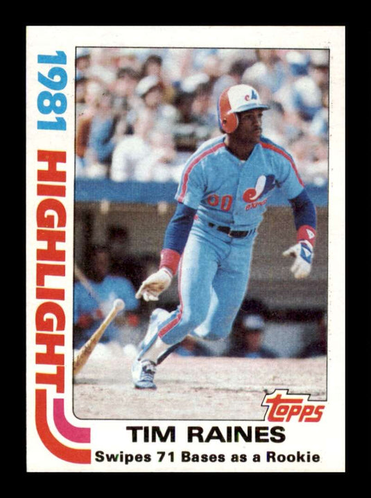 1982 Topps Tim Raines