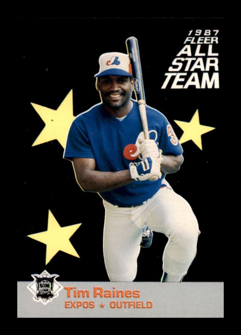 Load image into Gallery viewer, 1987 Fleer All-Stars Tim Raines #12 Montreal Expos Image 1
