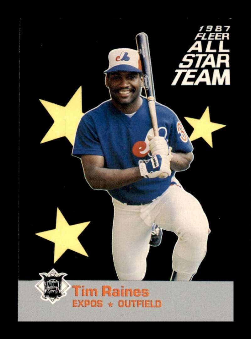 Load image into Gallery viewer, 1987 Fleer All-Stars Tim Raines #12 Montreal Expos Image 1
