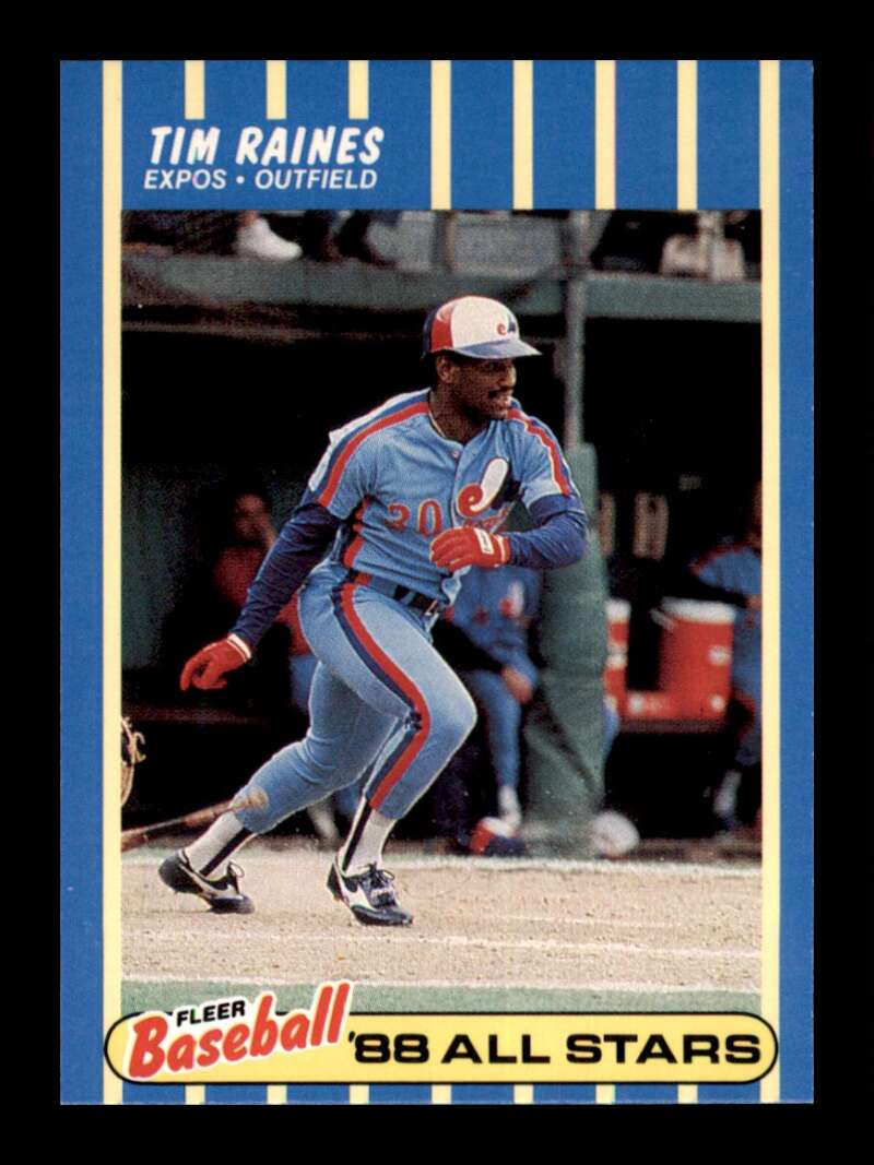 Load image into Gallery viewer, 1988 Fleer Baseball All-Stars Tim Raines #31 Montreal Expos Image 1
