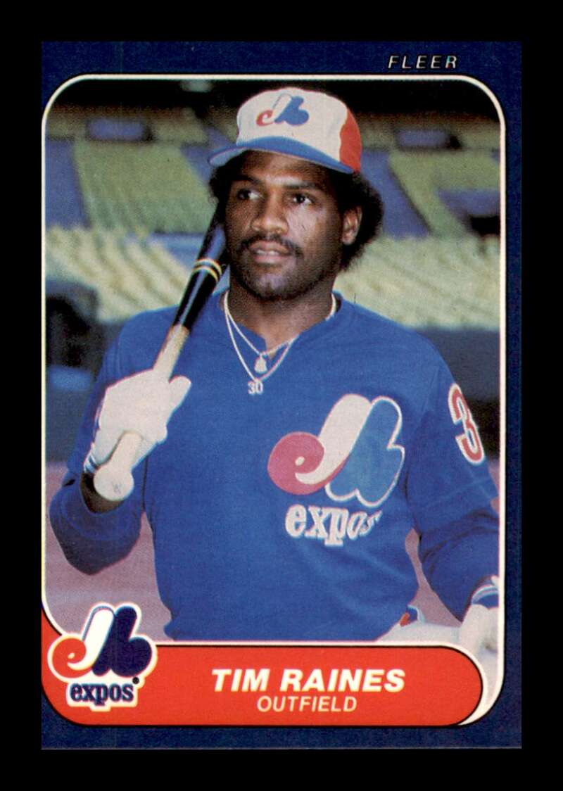 Load image into Gallery viewer, 1986 Fleer Tim Raines #256 Montreal Expos Image 1
