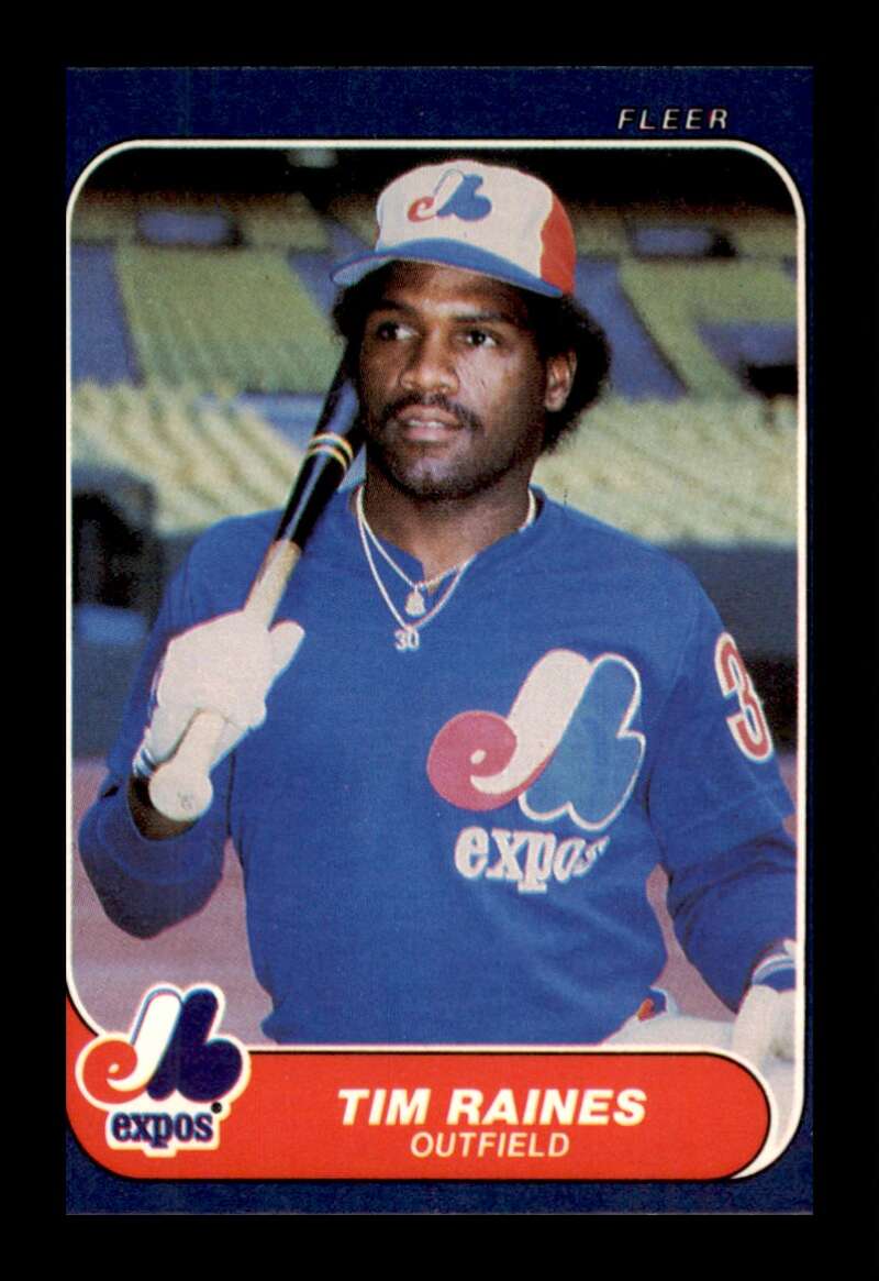 Load image into Gallery viewer, 1986 Fleer Tim Raines #256 Montreal Expos Image 1
