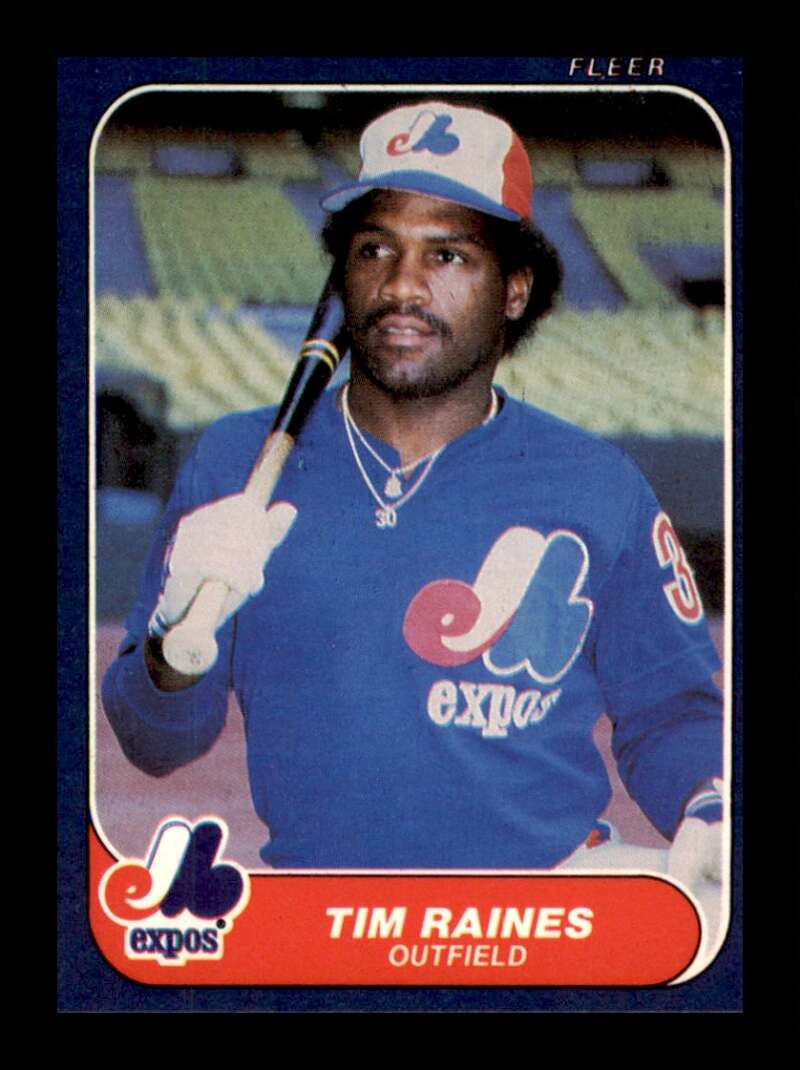 Load image into Gallery viewer, 1986 Fleer Tim Raines #256 Montreal Expos Image 1
