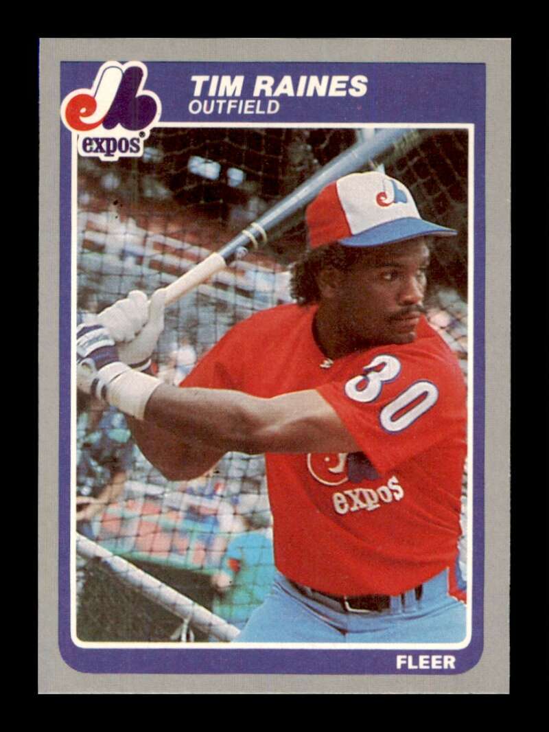 Load image into Gallery viewer, 1985 Fleer Tim Raines #405 Montreal Expos Image 1
