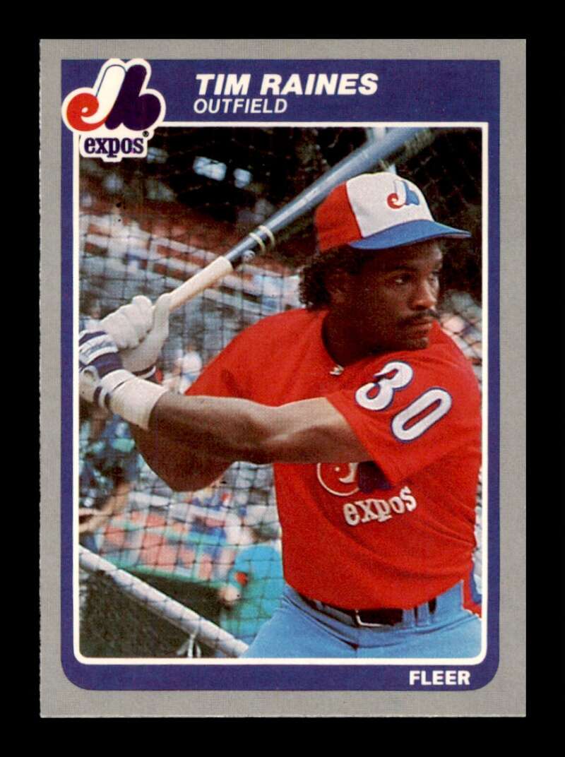 Load image into Gallery viewer, 1985 Fleer Tim Raines #405 Montreal Expos Image 1
