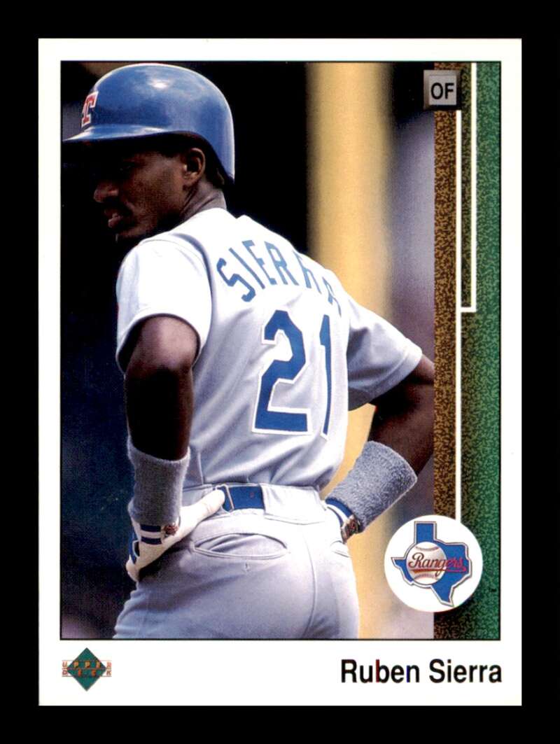 Load image into Gallery viewer, 1989 Upper Deck Ruben Sierra #416 Texas Rangers Image 1
