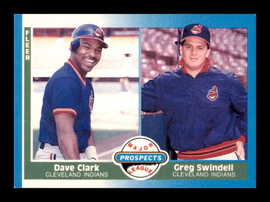 1987 Fleer Dave Clark Greg Swindell 