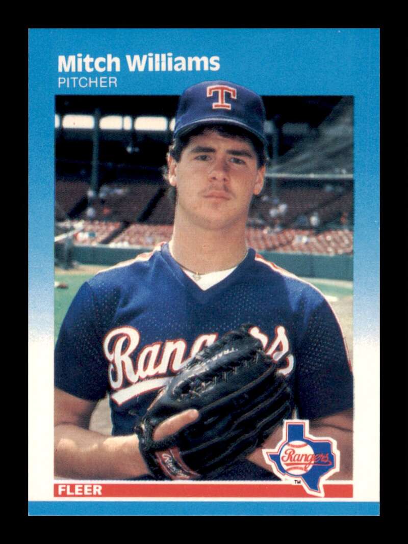 Load image into Gallery viewer, 1987 Fleer Mitch Williams #142 Rookie RC Texas Rangers Image 1
