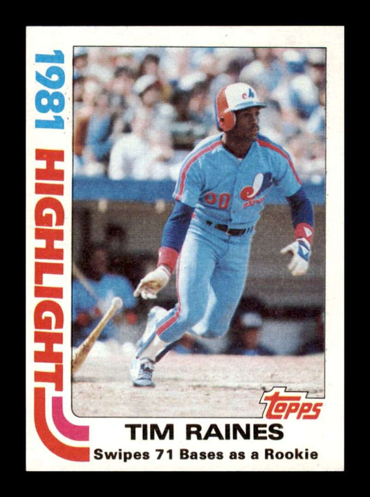 1982 Topps Tim Raines