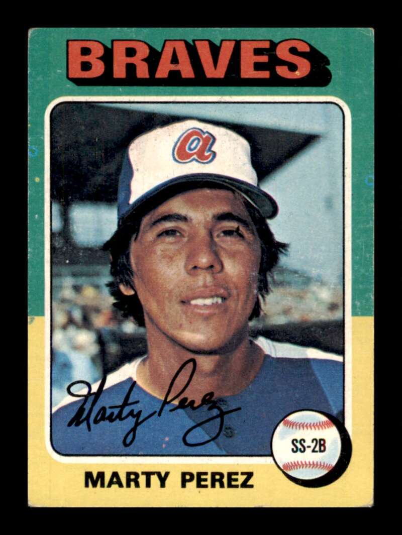 Load image into Gallery viewer, 1975 Topps Marty Perez #499 Set Break Atlanta Braves Image 1
