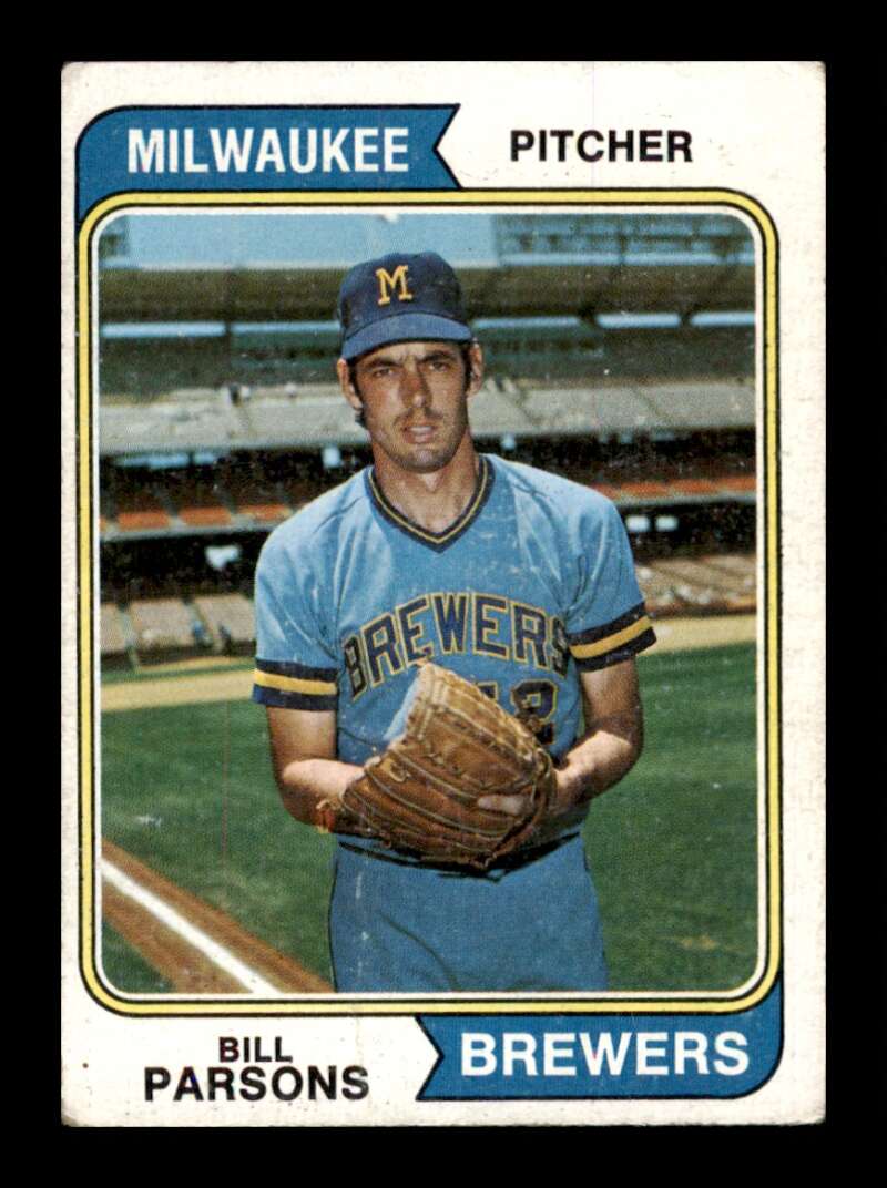 Load image into Gallery viewer, 1974 Topps Bill Parsons #574 Set Break Milwaukee Brewers Image 1
