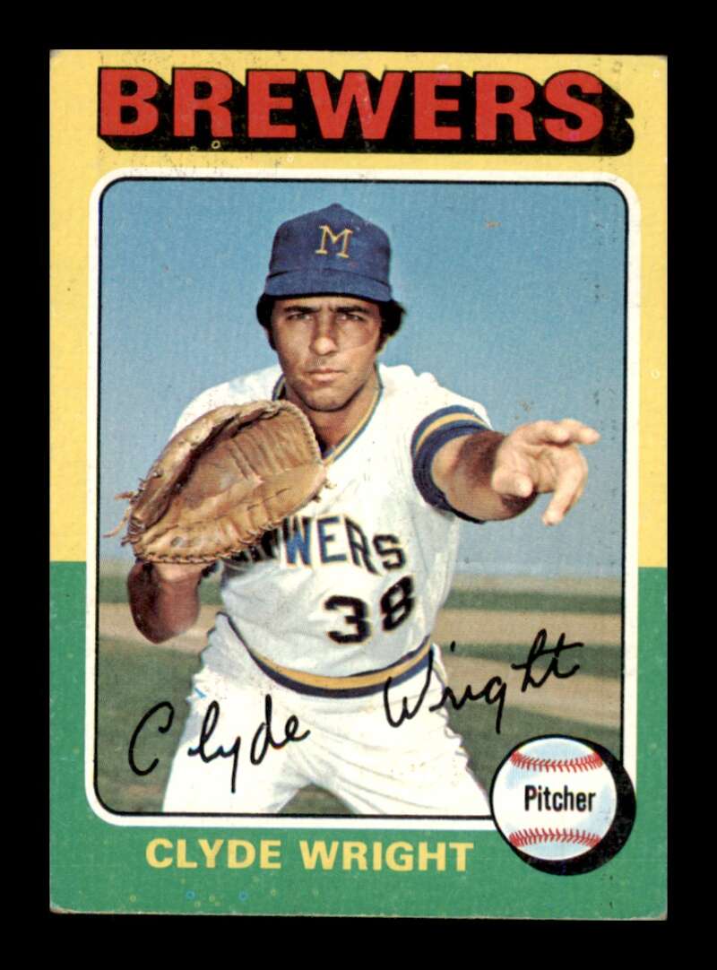 Load image into Gallery viewer, 1975 Topps Clyde Wright #408 Set Break Milwaukee Brewers Image 1
