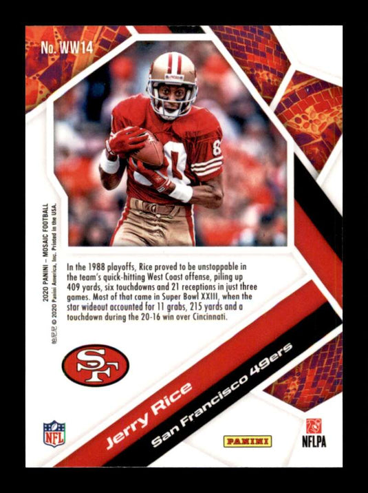 2020 Panini Mosaic Will to Win Jerry Rice 