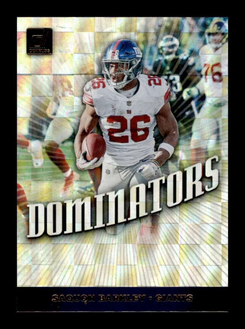 Load image into Gallery viewer, 2019 Donruss Dominators Saquon Barkley #DOM-32 New York Giants Image 1
