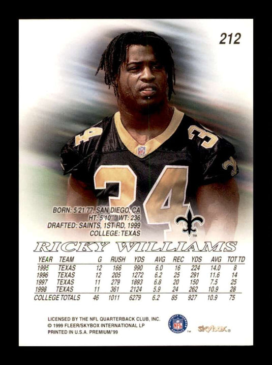 1999 SkyBox Premium Ricky Williams