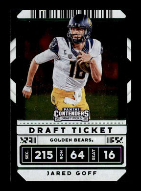 2020 Panini Contenders Draft Blue Foil Jared Goff 