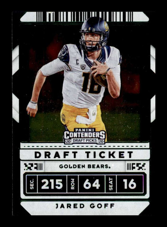 2020 Panini Contenders Draft Blue Foil Jared Goff