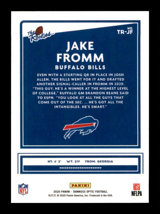 2020 Donruss Optic The Rookie Jake Fromm