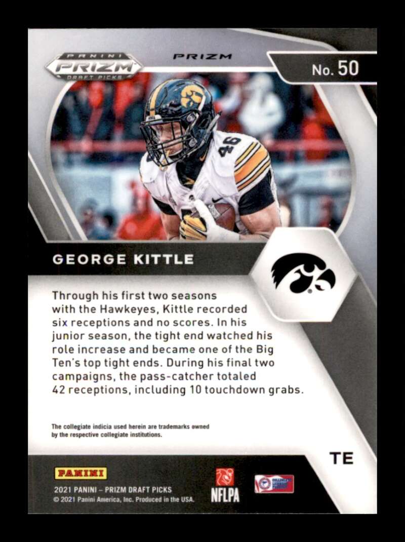 Load image into Gallery viewer, 2021 Panini Prizm Draf Green Prizm George Kittle #50 San Francisco 49ers Image 2
