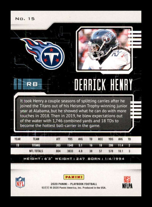 2020 Panini Playbook Orange Derrick Henry