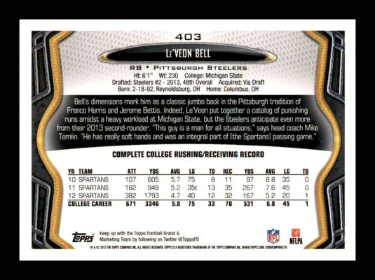 2013 Topps Le'Veon Bell 