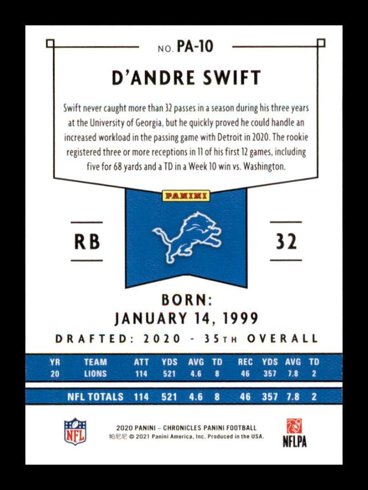 2020 Panini Chronicles D'Andre Swift