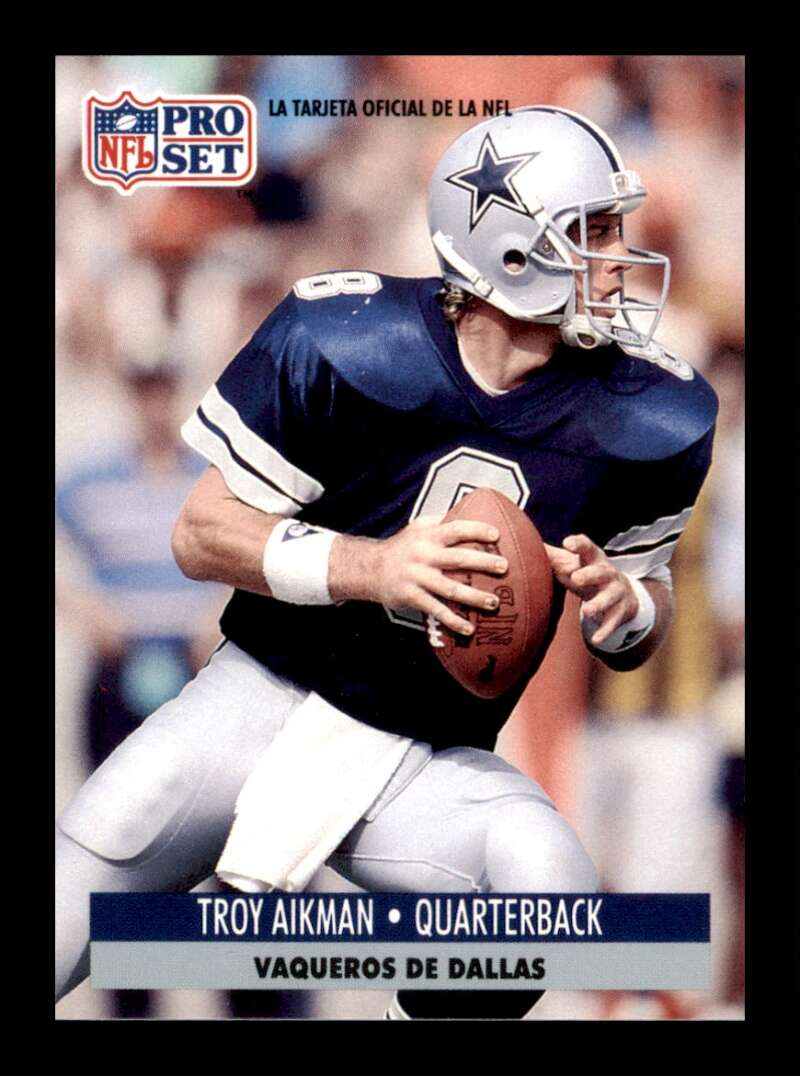 Load image into Gallery viewer, 1991 Pro Set Spanish Troy Aikman #46 Dallas Cowboys Image 1
