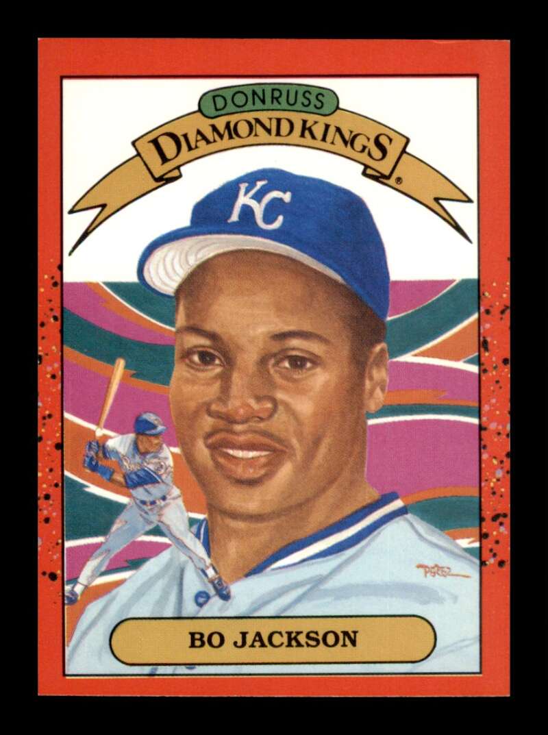 Load image into Gallery viewer, 1990 Donruss Diamond Kings Bo Jackson #1 Kansas City Royals Image 1
