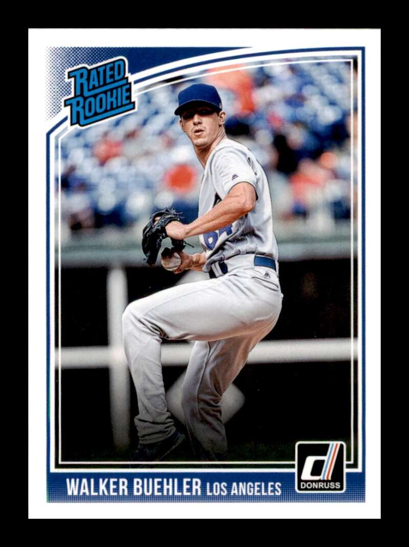 Load image into Gallery viewer, 2018 Donruss Walker Buehler #41 Rookie RC Los Angeles Dodgers Image 1
