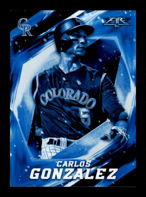 2017 Topps Fire Blue Chip Carlos Gonzalez 