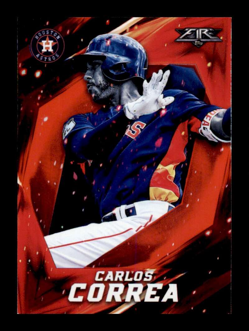 Load image into Gallery viewer, 2017 Topps Fire Red Flame Carlos Correa #128 Short Print SP Houston Astros Image 1
