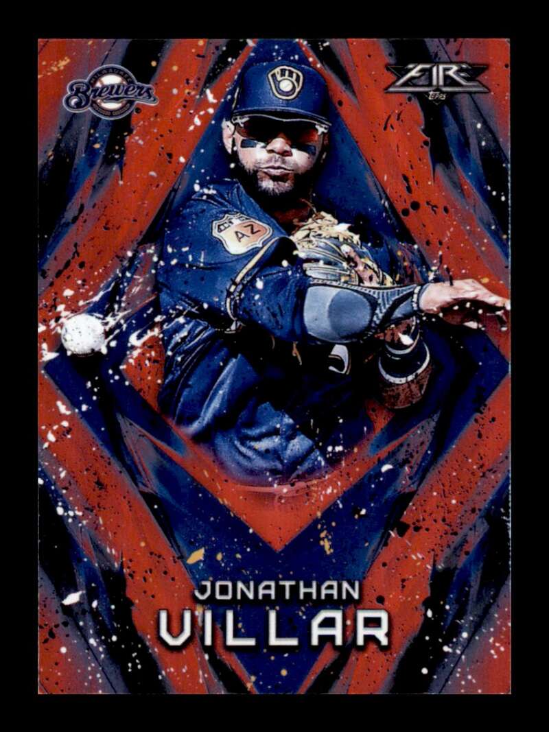 Load image into Gallery viewer, 2017 Topps Fire Flame Jonathan Villar #38 Short Print SP Milwaukee Brewers Image 1
