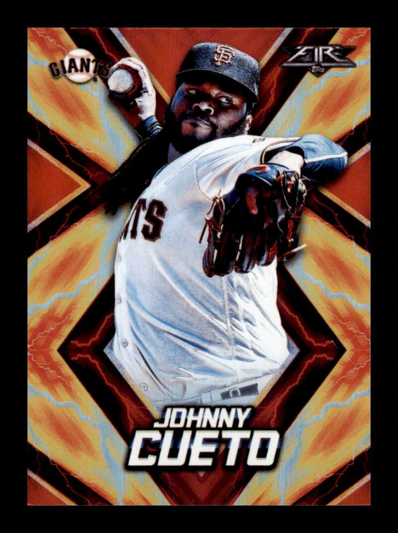 Load image into Gallery viewer, 2017 Topps Fire Flame Johnny Cueto #28 Short Print SP San Francisco Giants Image 1
