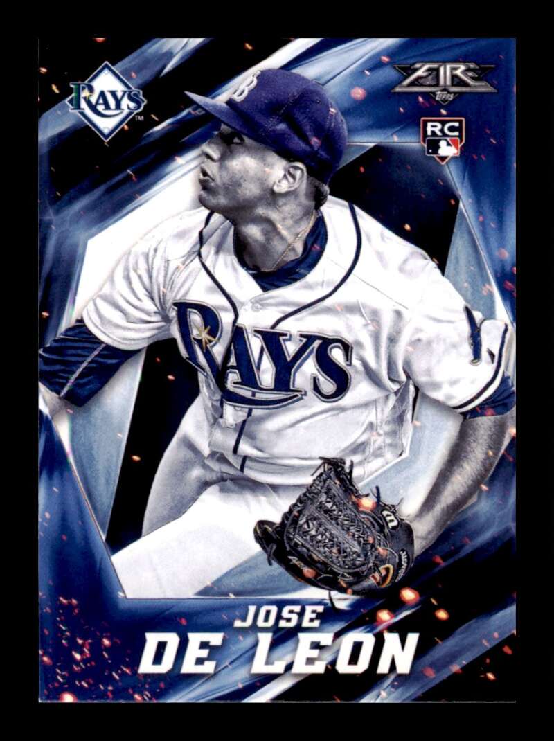 Load image into Gallery viewer, 2017 Topps Fire Blue Chip Jose De Leon #122 Rookie RC Tampa Bay Rays Image 1
