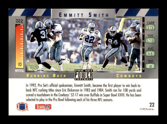 1993 Pro Set Power Emmitt Smith