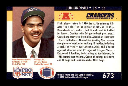 1990 Pro Set Junior Seau