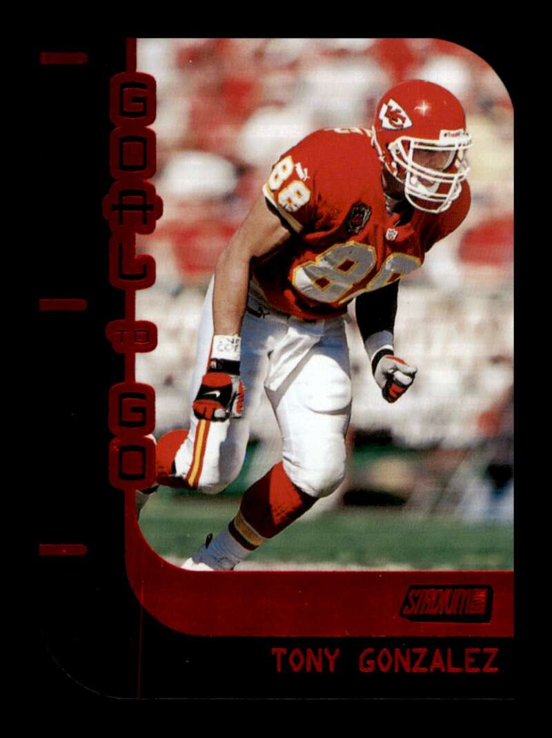 Load image into Gallery viewer, 2000 Topps Stadium Club Tony Gonzalez #G9 Kansas City Chiefs Image 1
