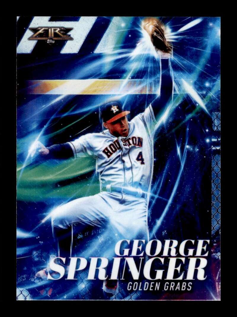 Load image into Gallery viewer, 2017 Topps Fire Golden Grabs George Springer #GG-8 Houston Astros Image 1
